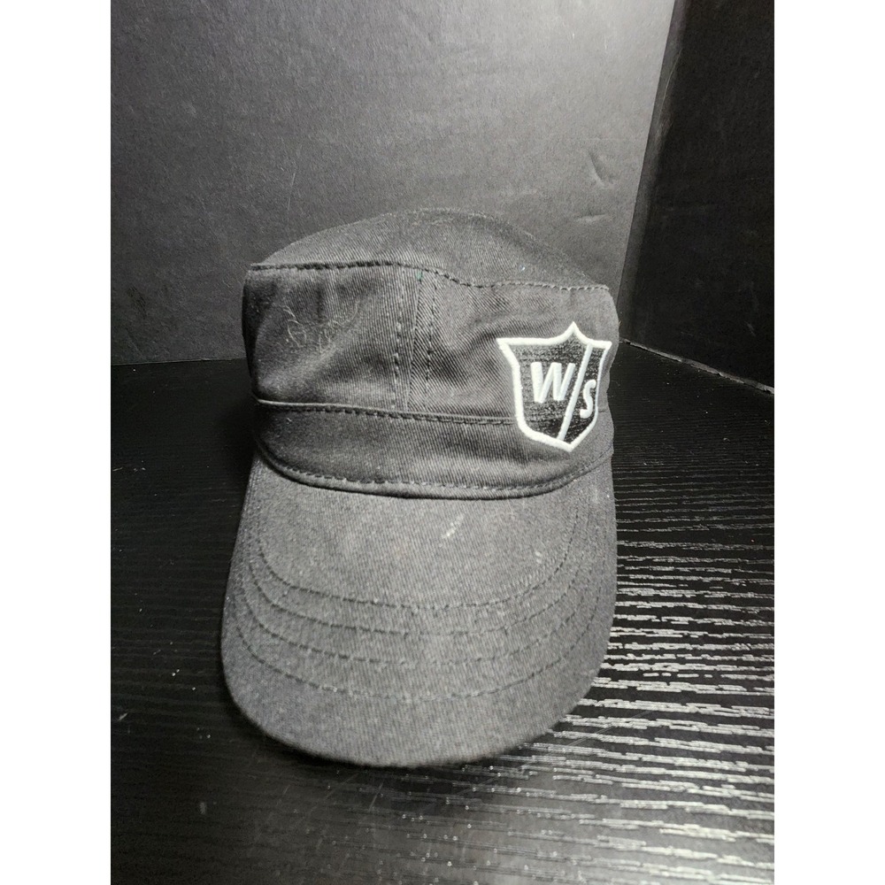 Wilson Staff FG Tour Black Cadet Hat Cap WS Logo strapback‎